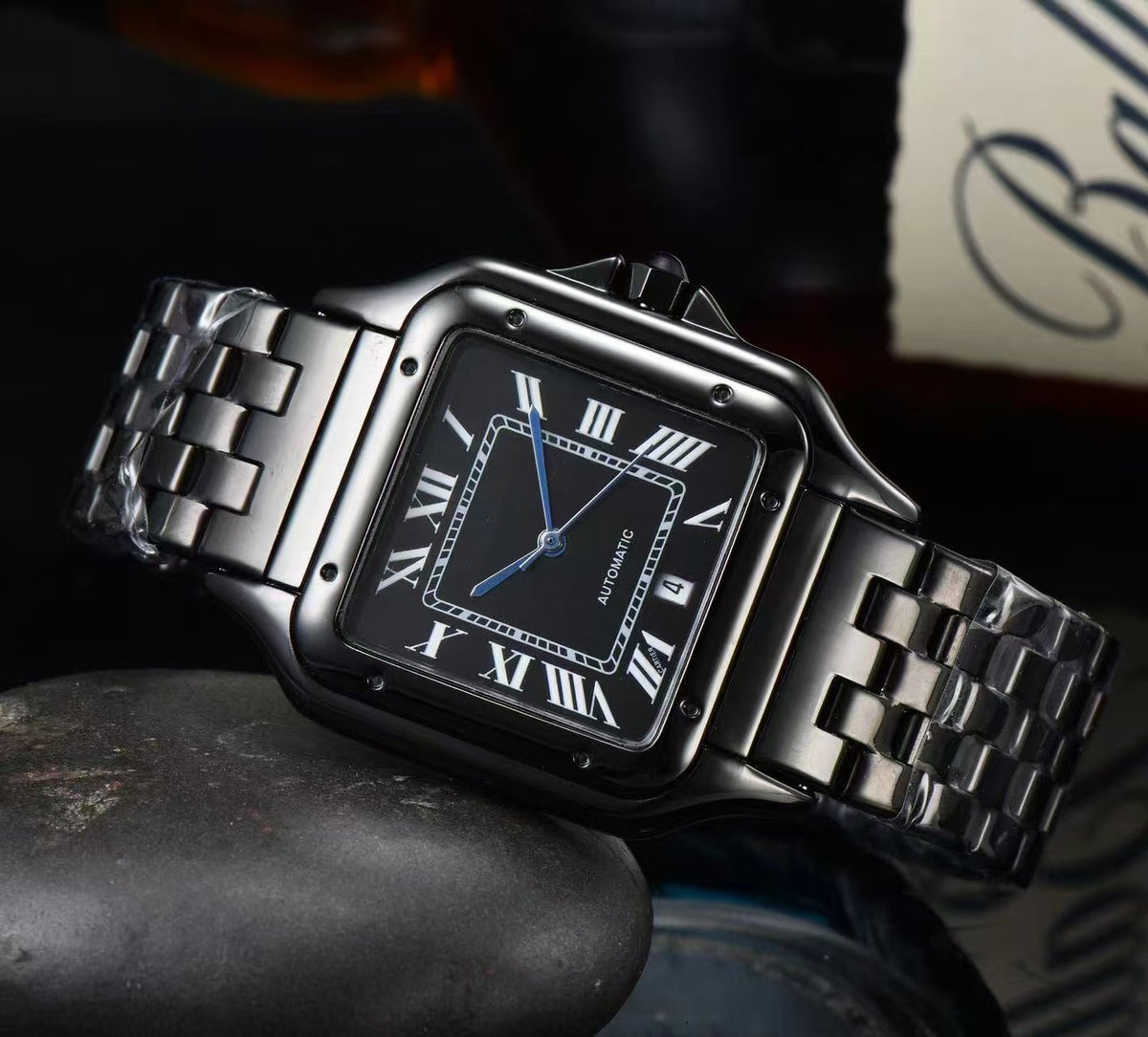 Firenze Men's Square Quartz Watch, view 35