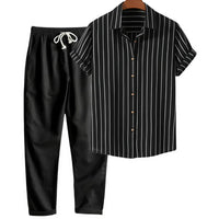 Black Pinstripe / Black
