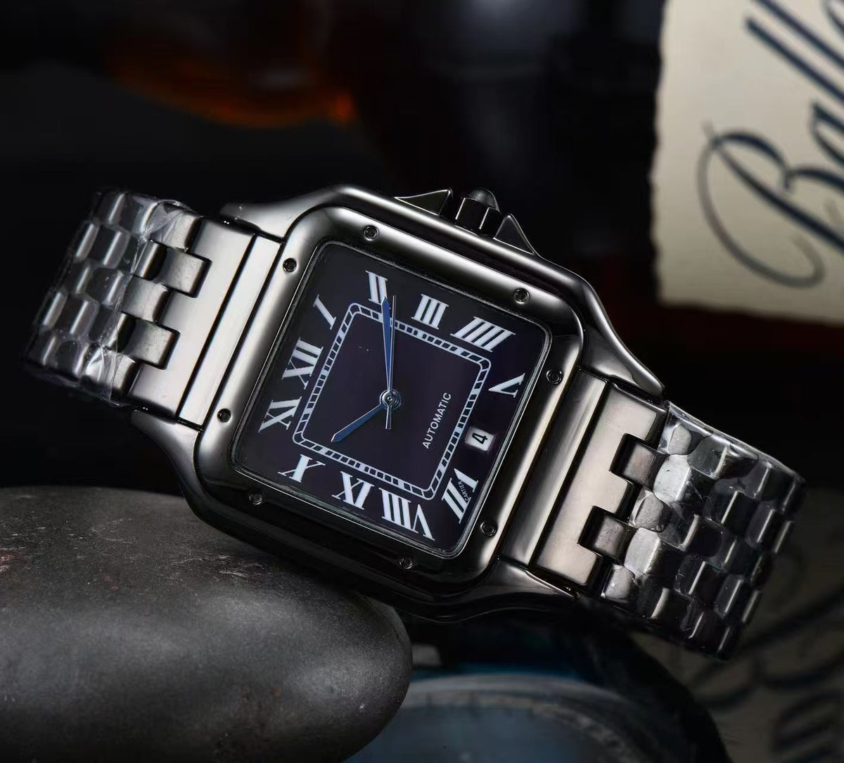 Firenze Men's Square Quartz Watch, view 34