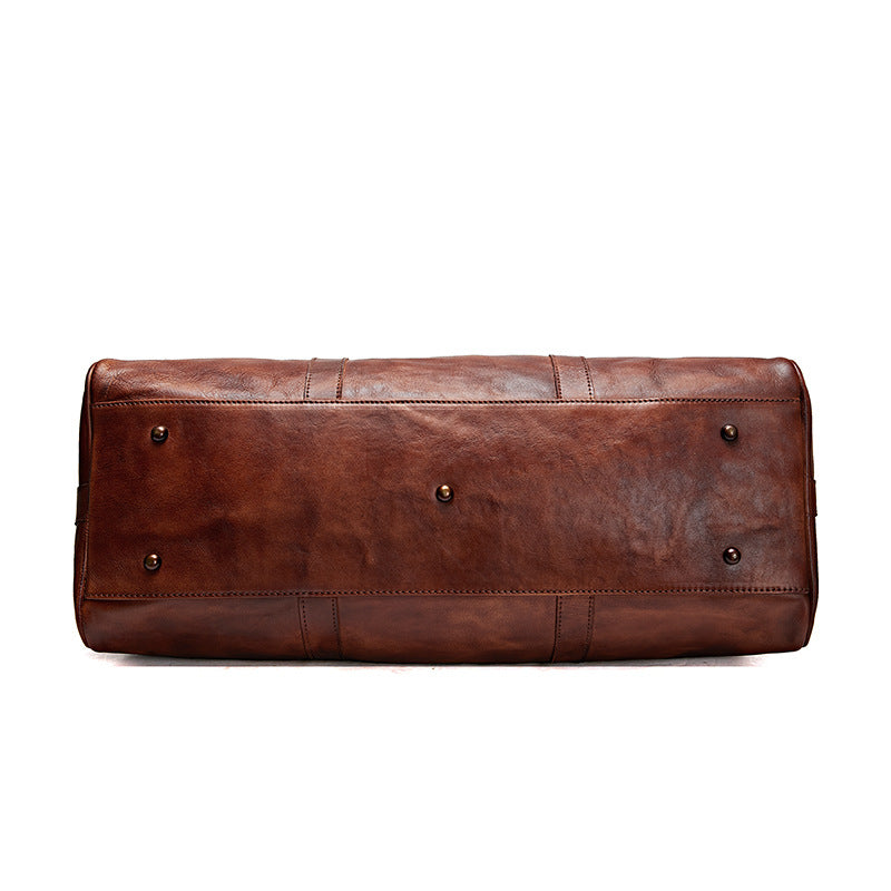 Livorno Men's Leather Weekender Duffle Bag, view 7