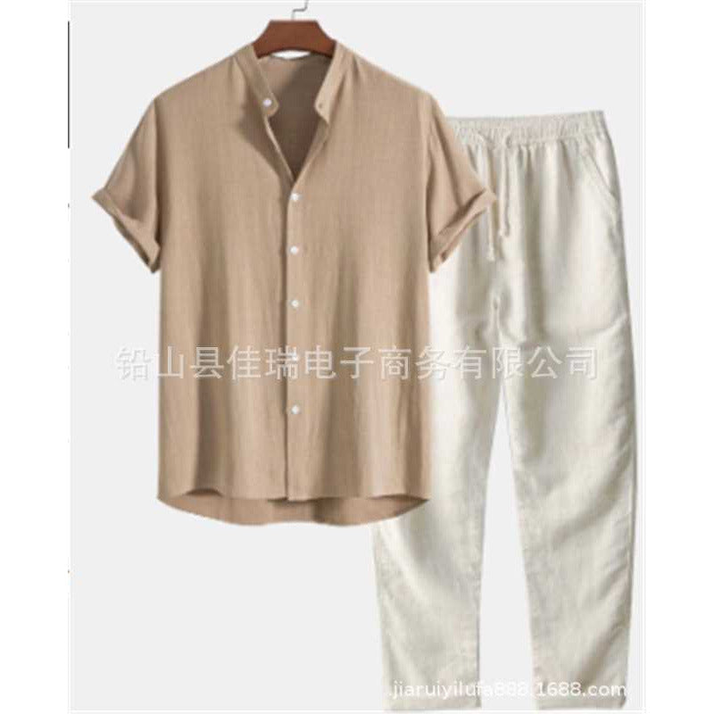 Boipeba Men's Pinstripe Shirt & Pants Set, view 21