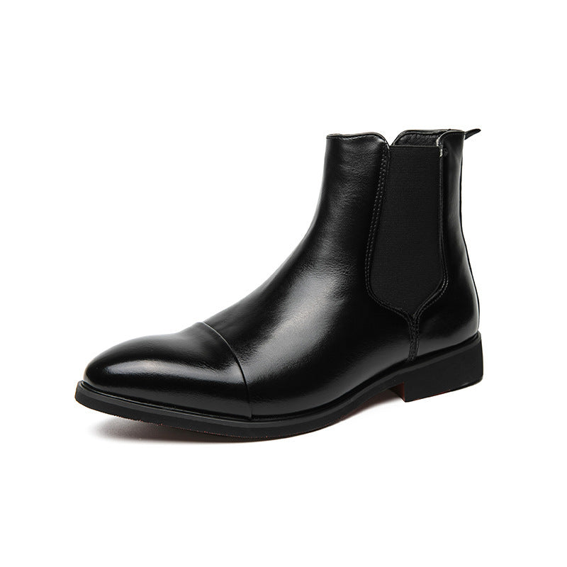 Torino Men's Leather Chelsea Boot in Black, view 1