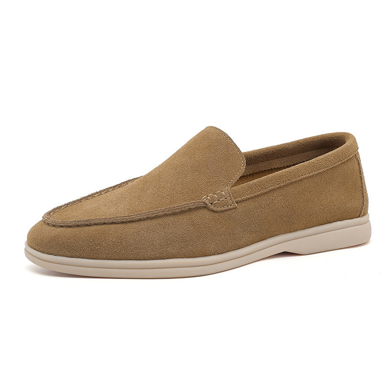 Ravello Men's Suede Loafer in Tabacco, view 7