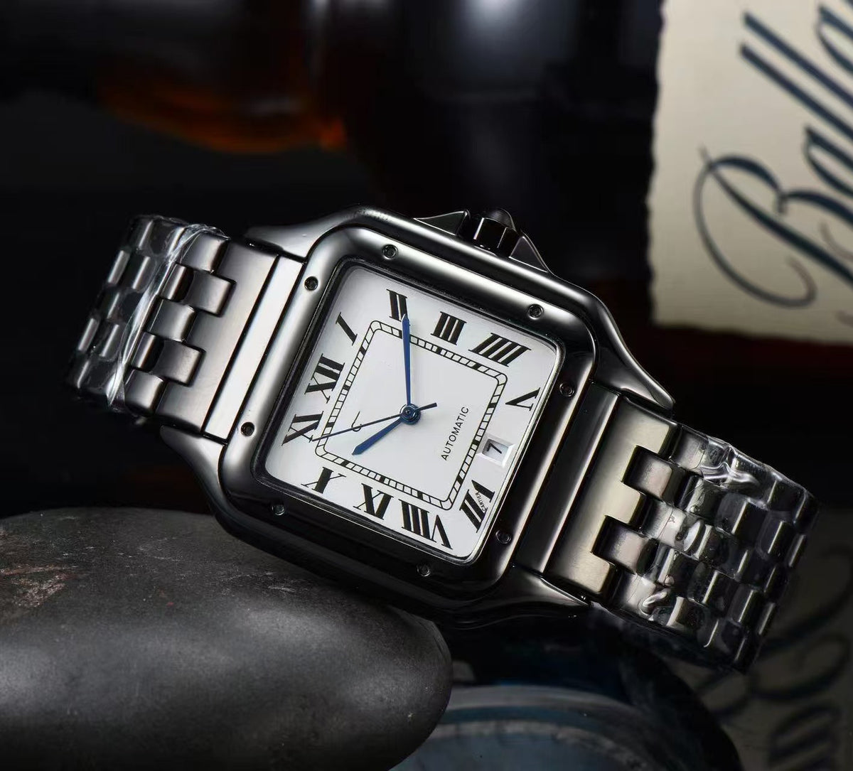 Firenze Men's Square Quartz Watch, view 33