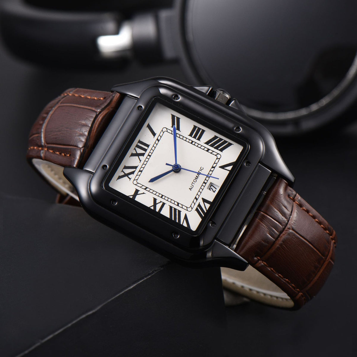 Firenze Men's Square Quartz Watch, view 9