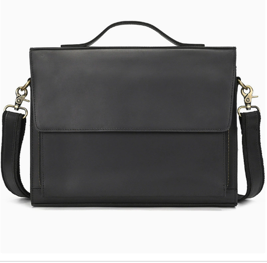 Bergamo Men's Leather Briefcase, view 3