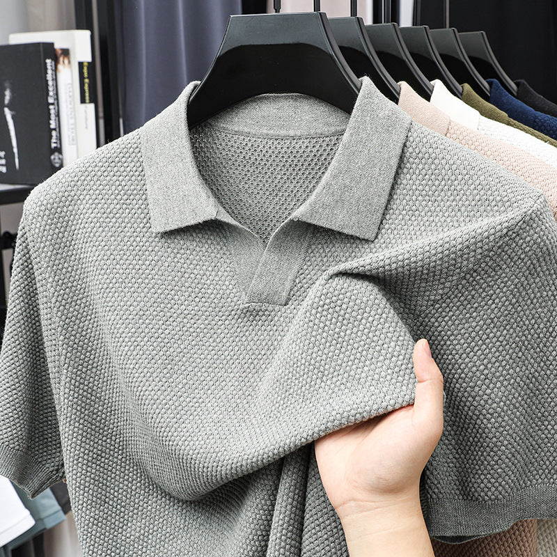 Itacare Men's Textured Knit Polo, view 4