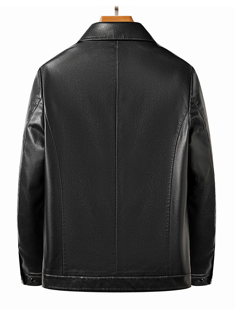 Teresopolis Men's Brown Leather Jacket, view 7