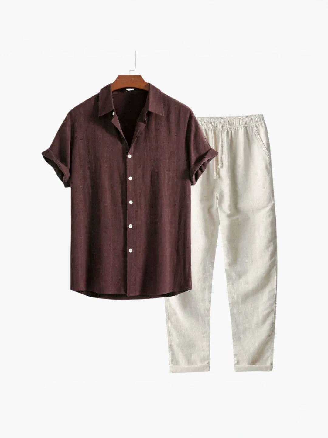 Marau Men's Textured Shirt & Pants Set, view 7