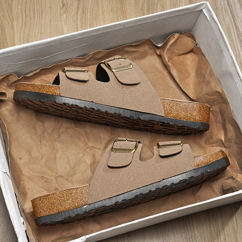Positano Men's Suede Footbed Sandal, view 10
