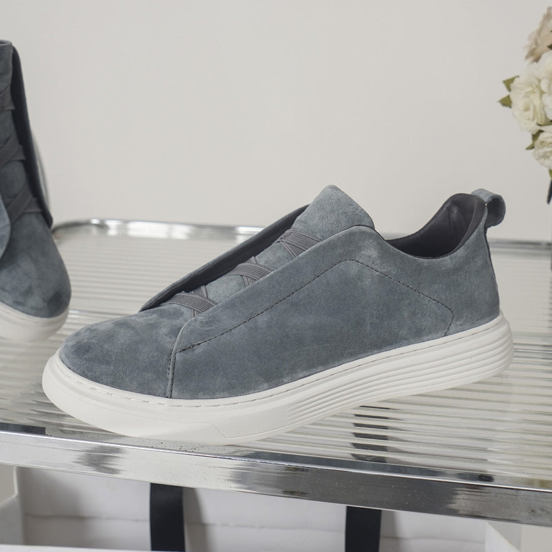 Bellagio Men's Nubuck Slip-On Sneaker, view 8