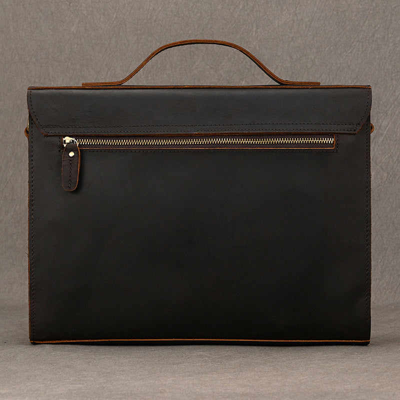 Bergamo Men's Leather Briefcase, view 4