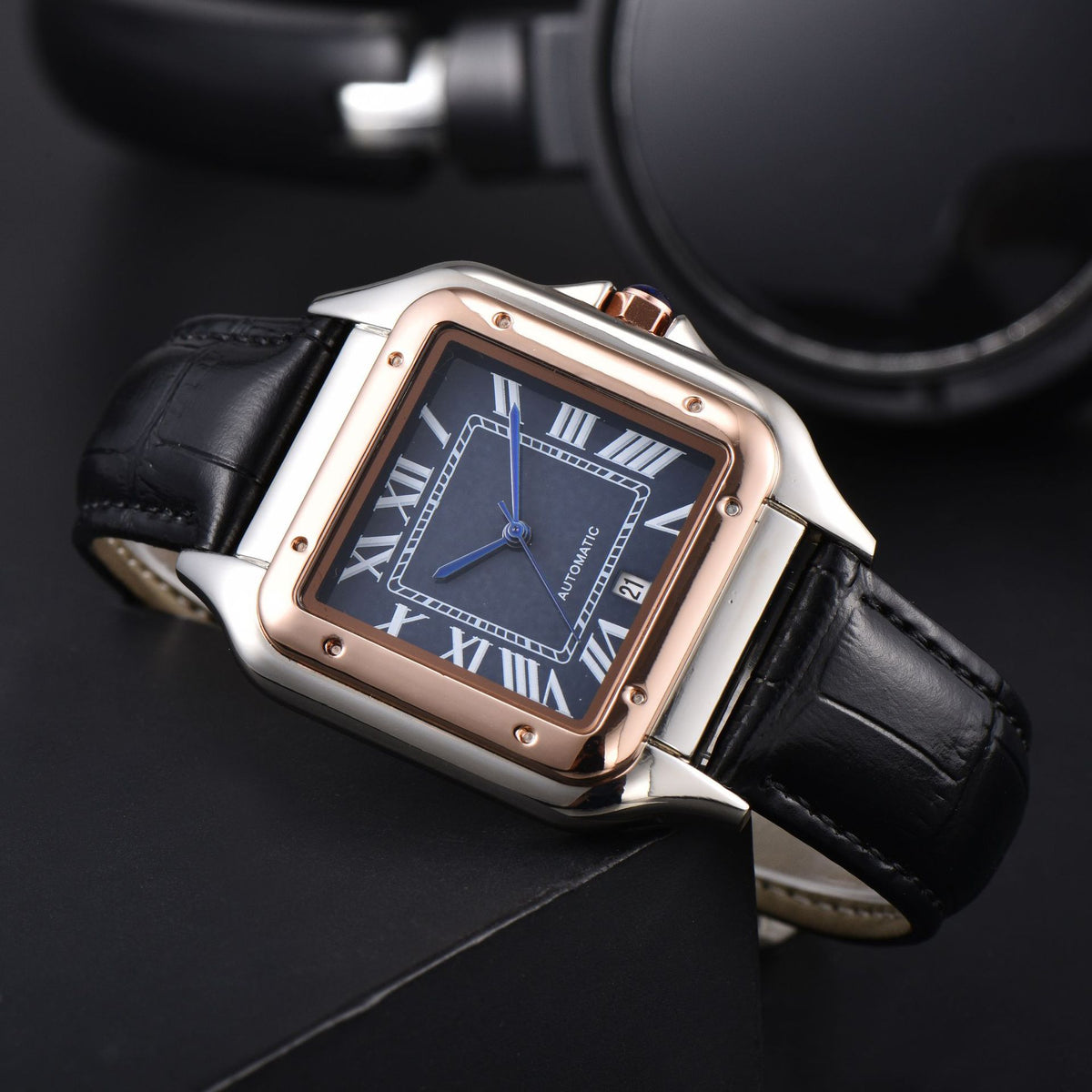 Firenze Men's Square Quartz Watch, view 11