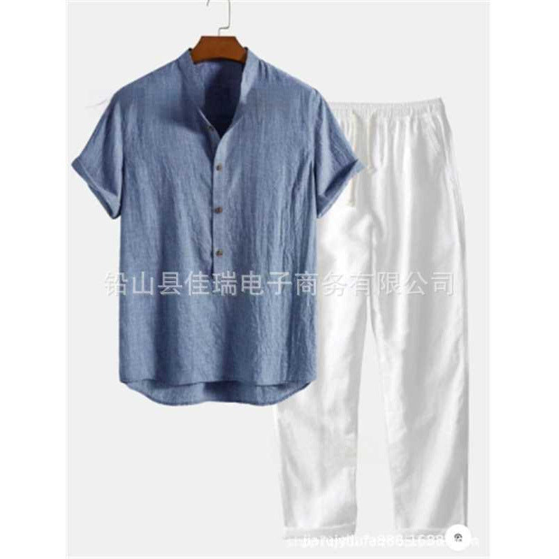 Boipeba Men's Pinstripe Shirt & Pants Set, view 20