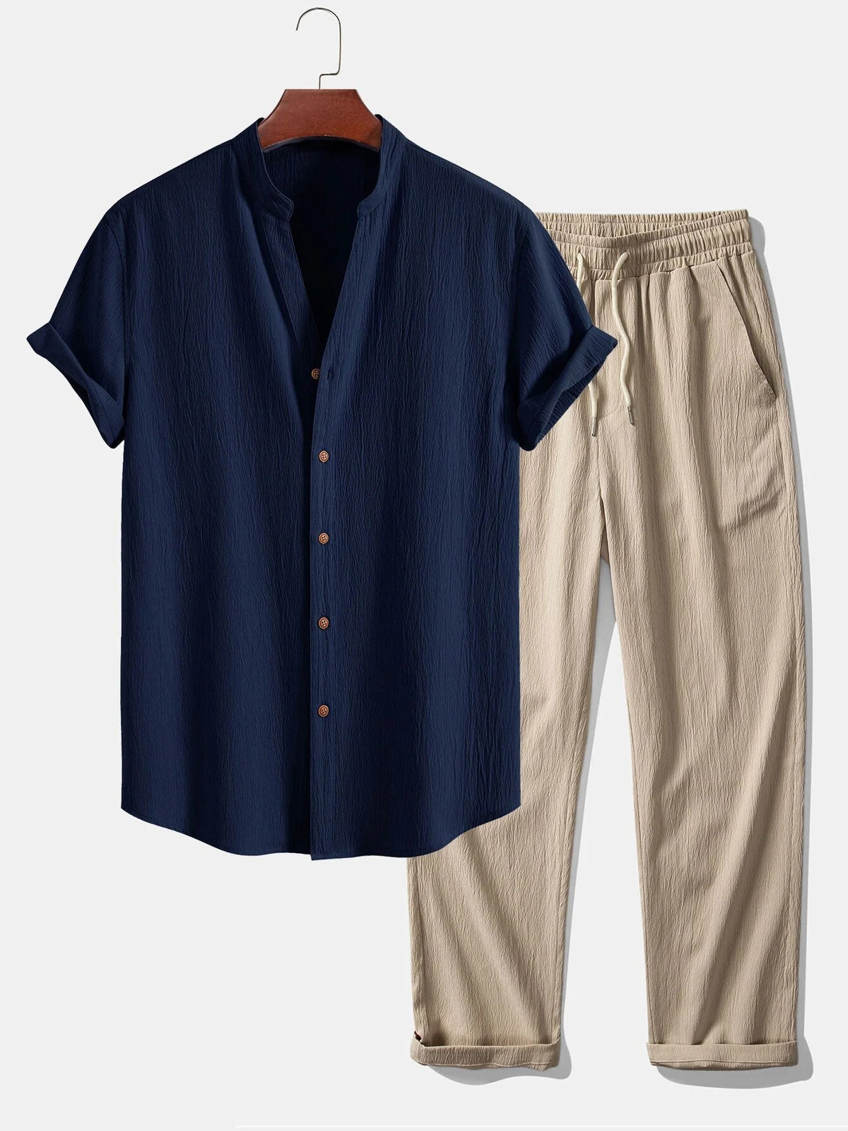 Marau Men's Textured Shirt & Pants Set, view 9