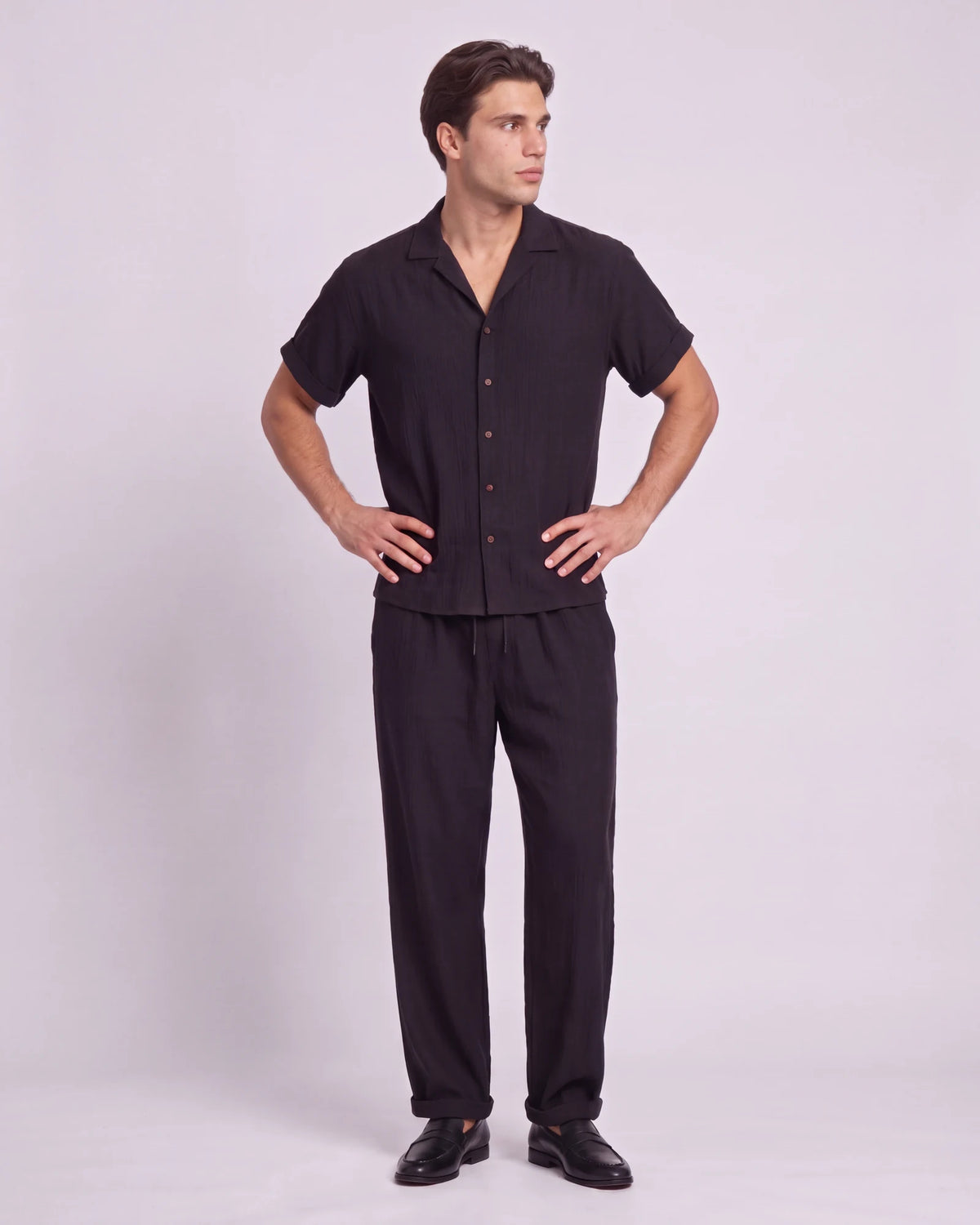 Marau Men's Textured Shirt & Pants Set, view 3