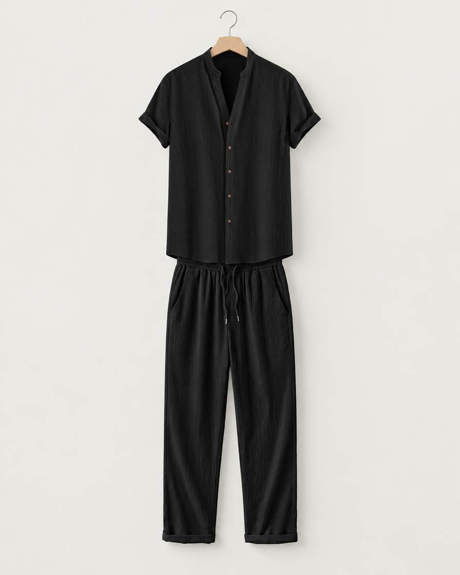 Marau Men's Textured Shirt & Pants Set, view 1