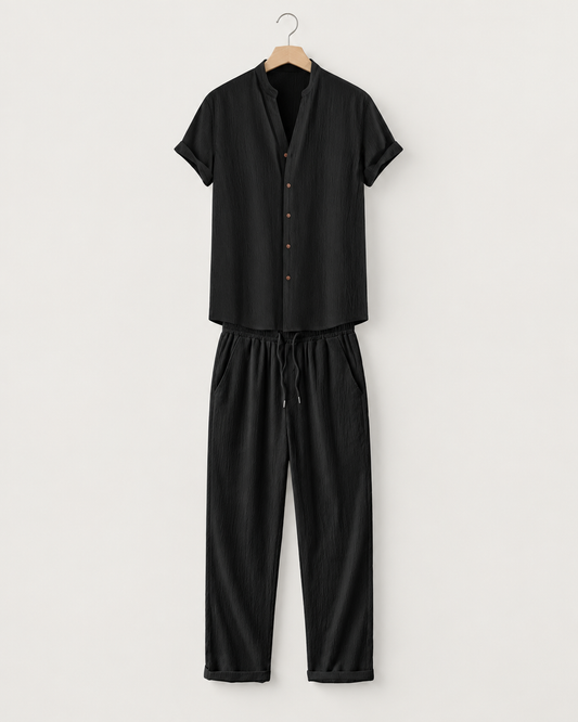 Marau Men's Textured Shirt & Pants Set, view 1