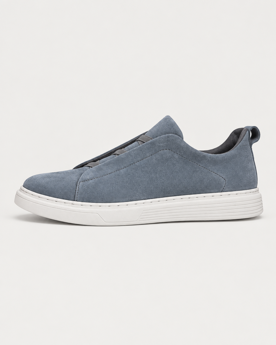 Bellagio Men's Nubuck Slip-On Sneaker, view 4