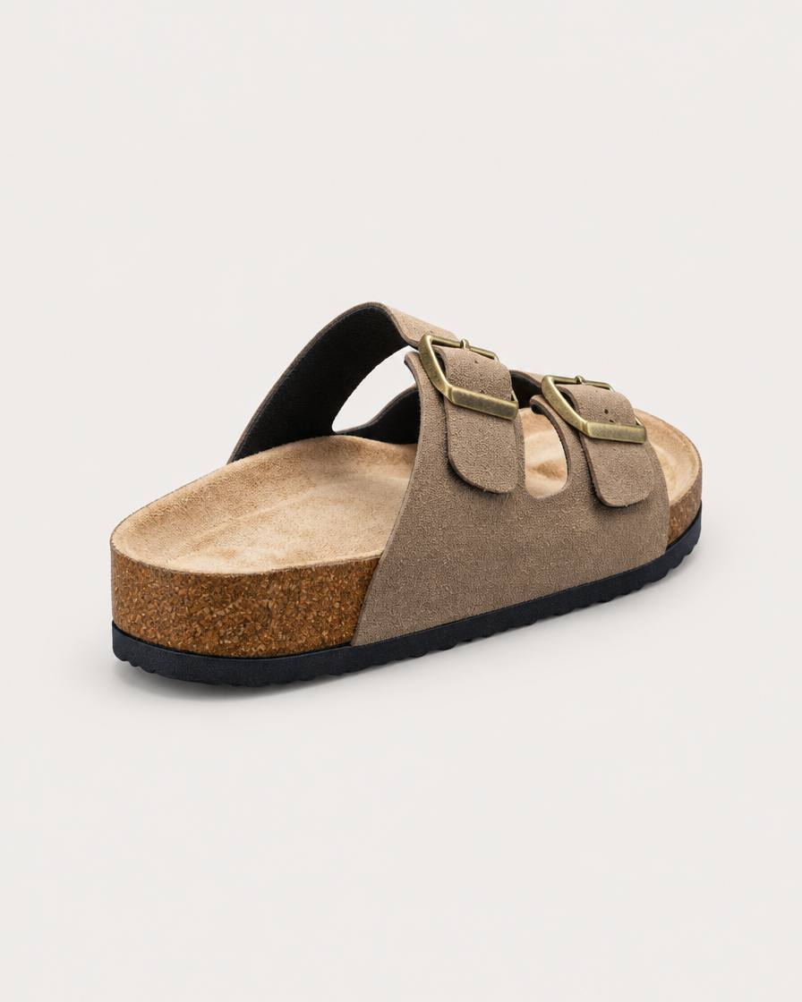 Positano Men's Suede Footbed Sandal, view 6