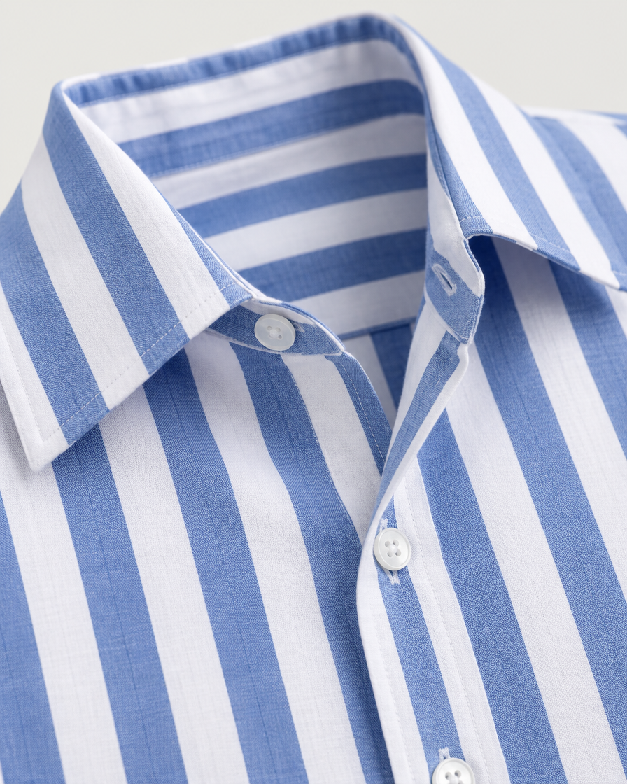 Ilhabela Men's Striped Linen Shirt & Pants Set, view 3