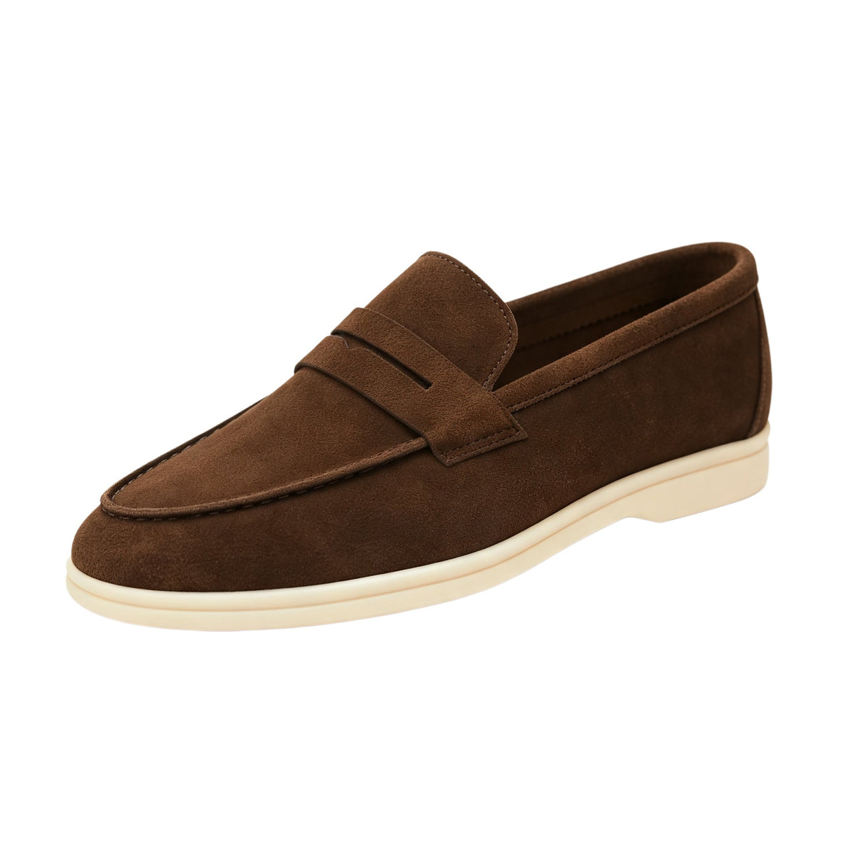 Ravello Men's Suede Loafer in Cioccolato, view 1