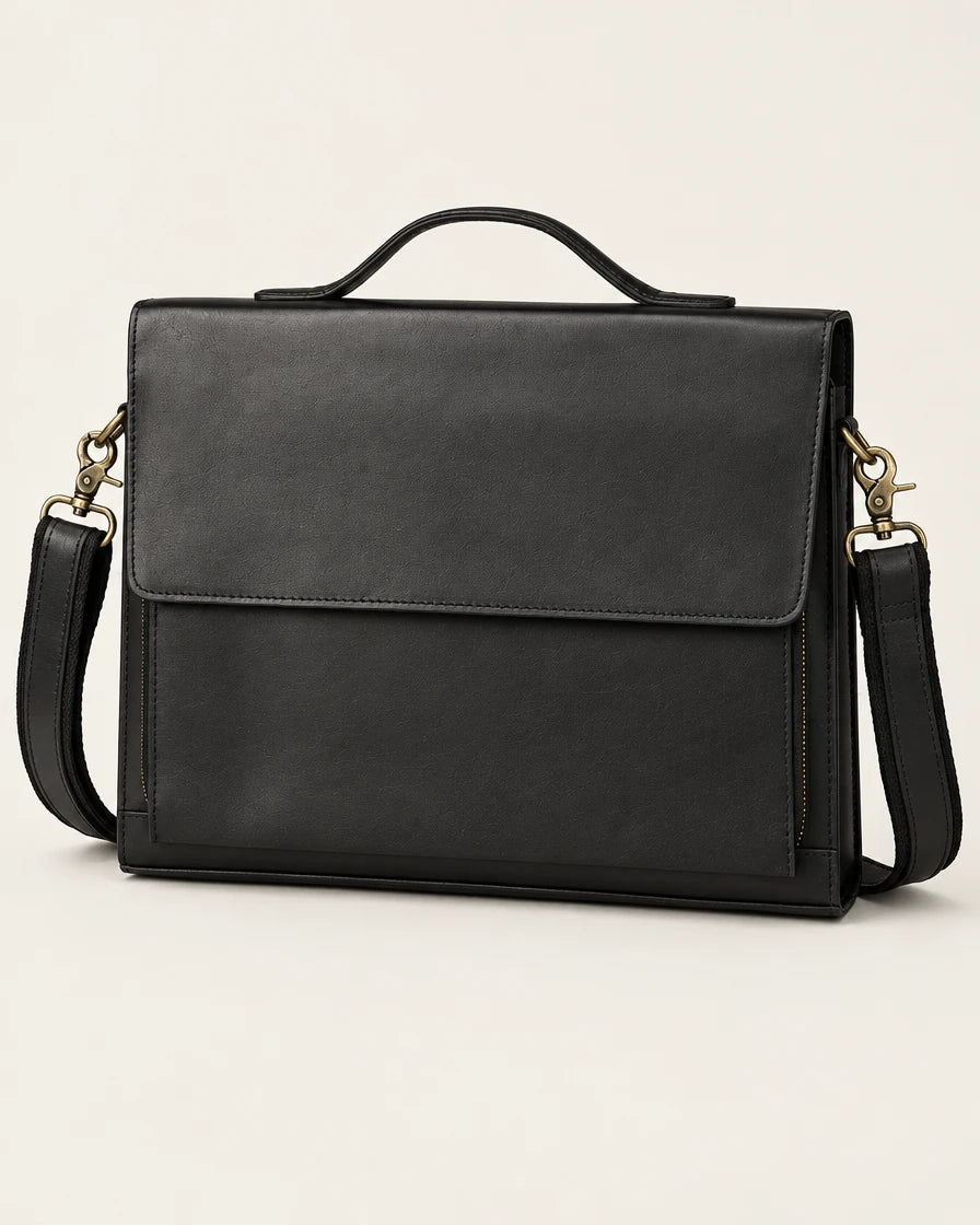 Bergamo Men's Leather Briefcase, view 1