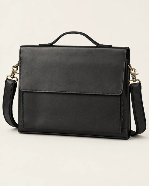 Bergamo Men's Leather Briefcase, view 1