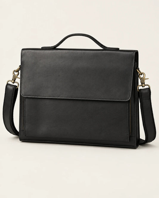 Bergamo Men's Leather Briefcase, view 1