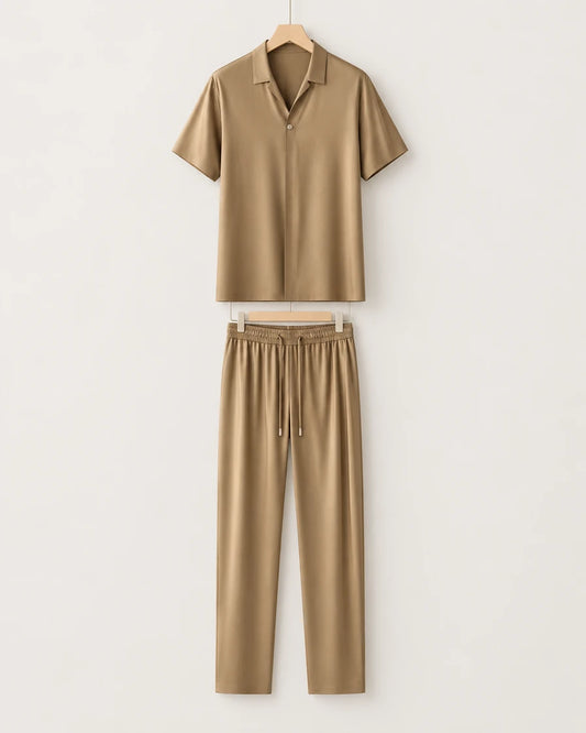 Buzios Men's Silk Shirt & Pants Set, view 1