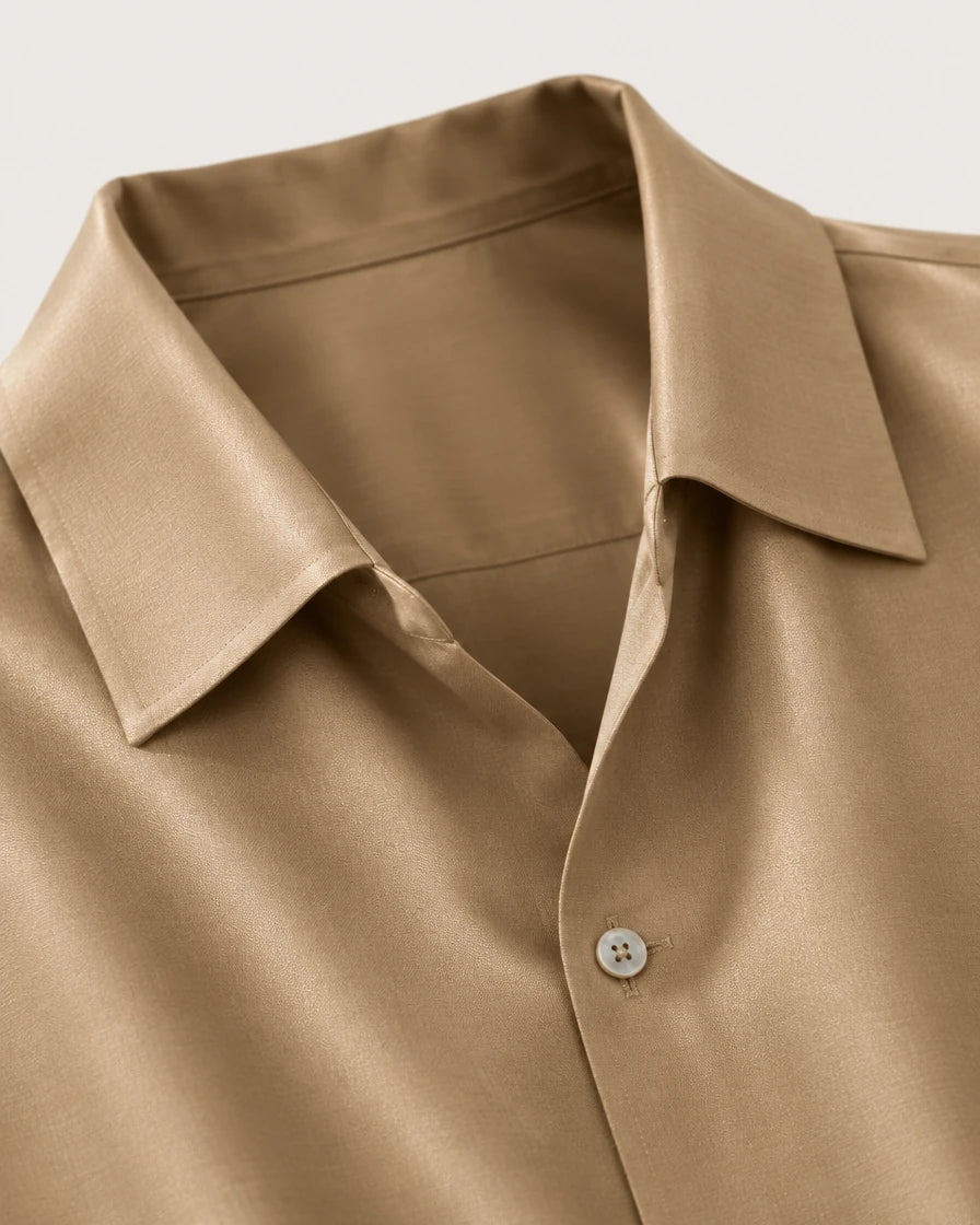 Buzios Men's Silk Shirt & Pants Set, view 2