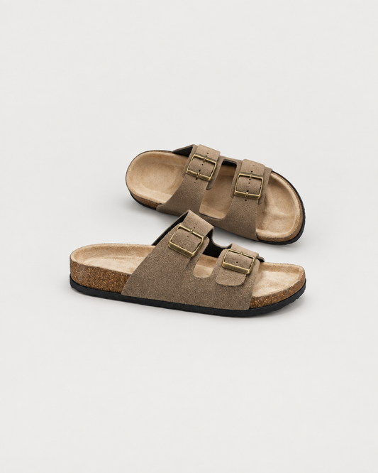 Positano Men's Suede Footbed Sandal, view 1