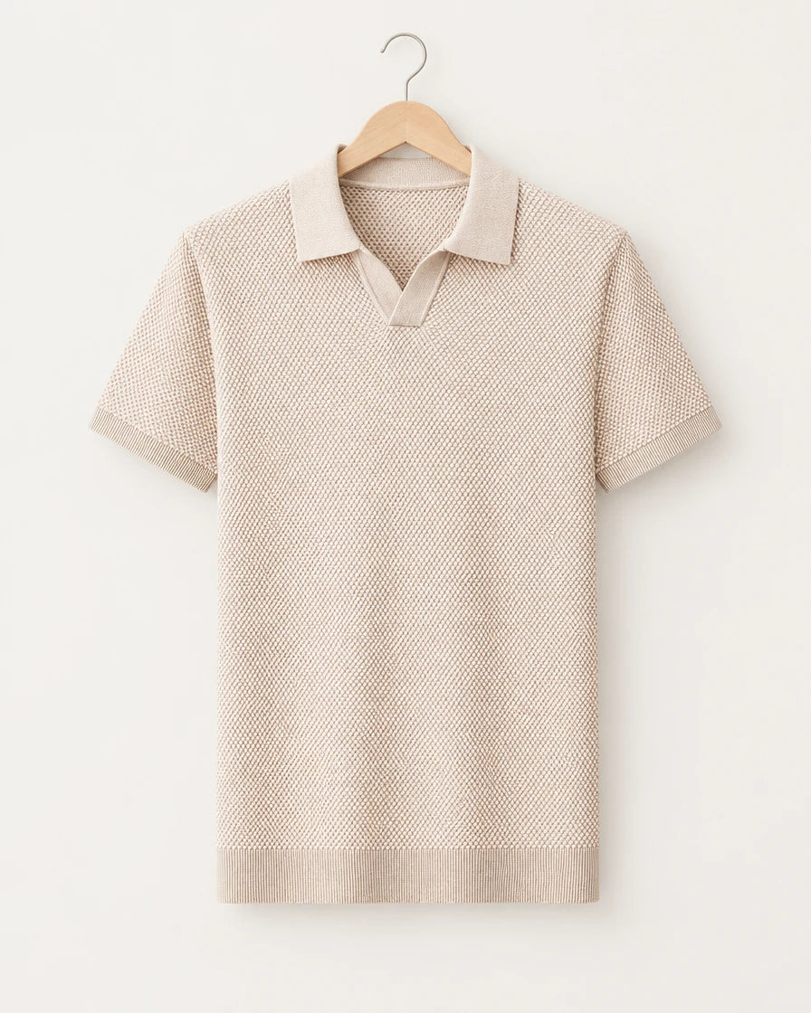 Itacare Men's Textured Knit Polo, view 1