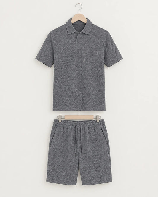 Maresias Men's Jacquard Polo & Shorts Set, view 1