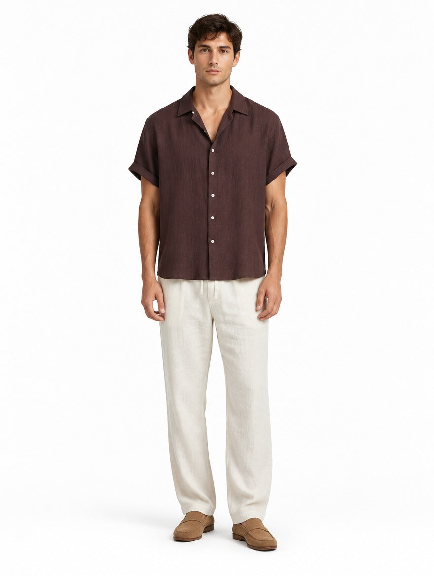 Caraiva Men's Camp Collar Shirt & Pants Set, view 2