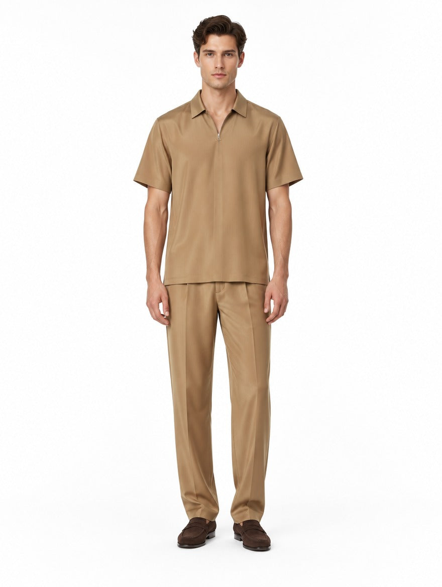 Buzios Men's Silk Shirt & Pants Set, view 4