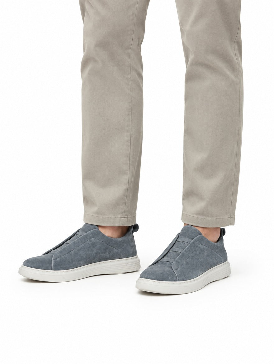Bellagio Men's Nubuck Slip-On Sneaker, view 2