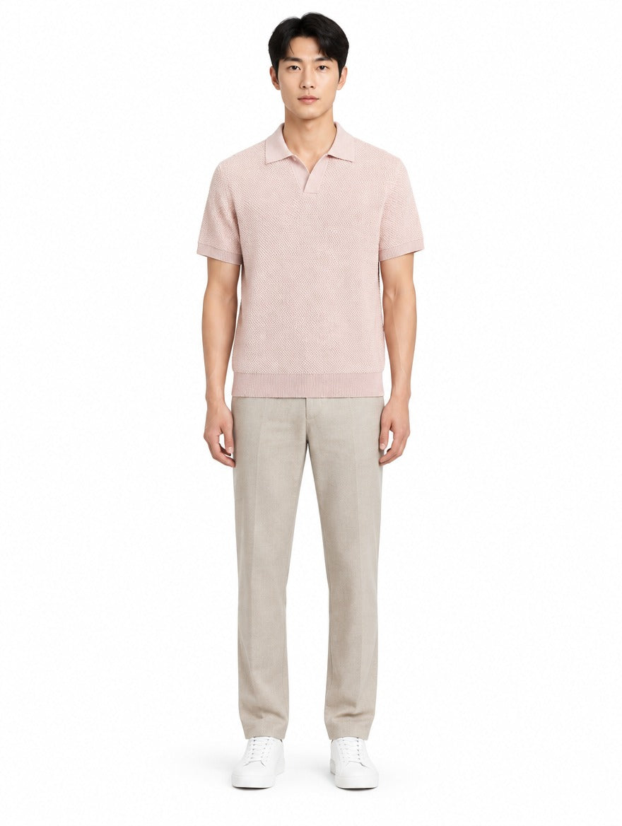 Itacare Men's Textured Knit Polo, view 3