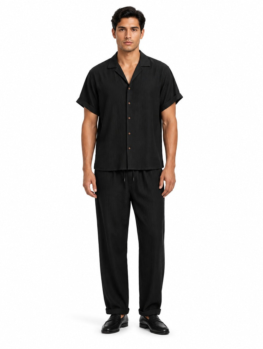 Marau Men's Textured Shirt & Pants Set, view 2