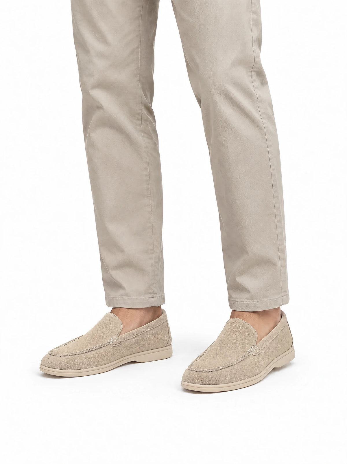 Ravello Men's Suede Loafer in Sabbia, view 2