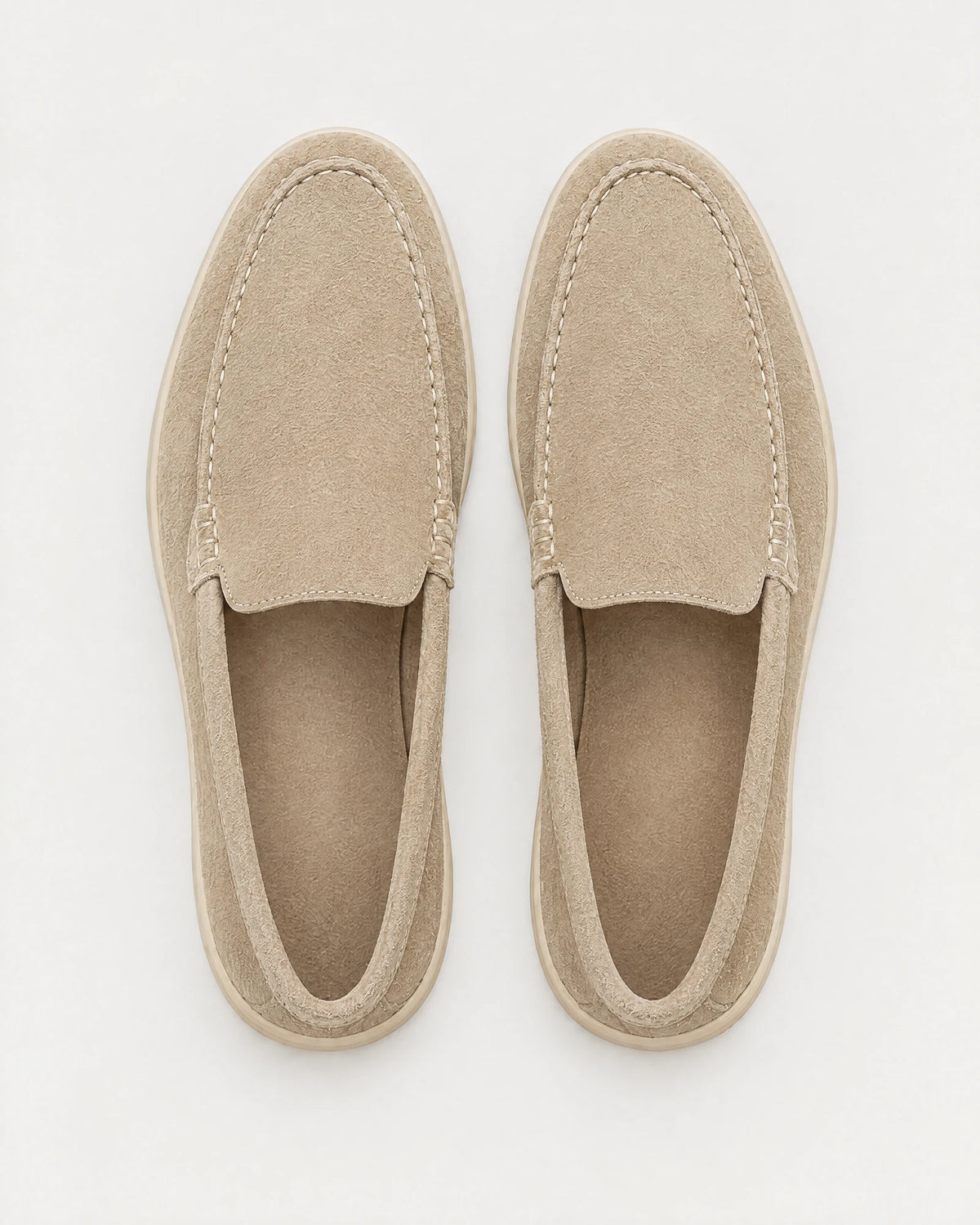 Ravello Men's Suede Loafer in Sabbia, view 3