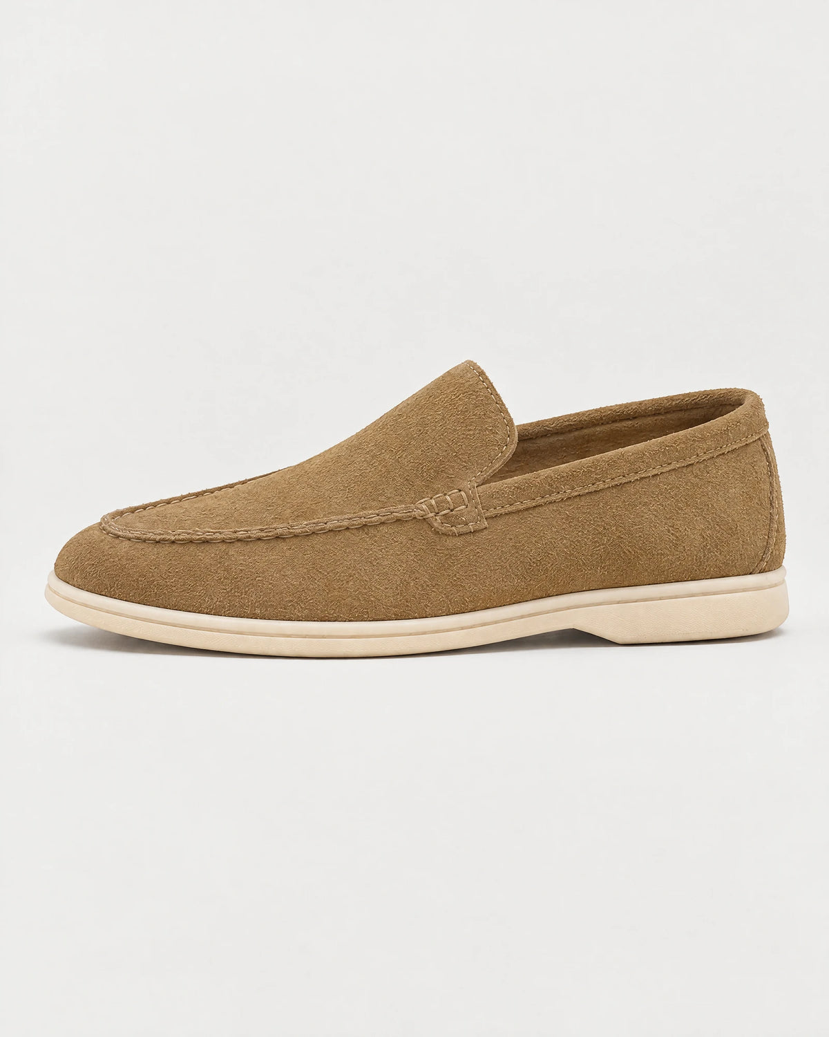 Ravello Men's Suede Loafer in Tabacco, view 4