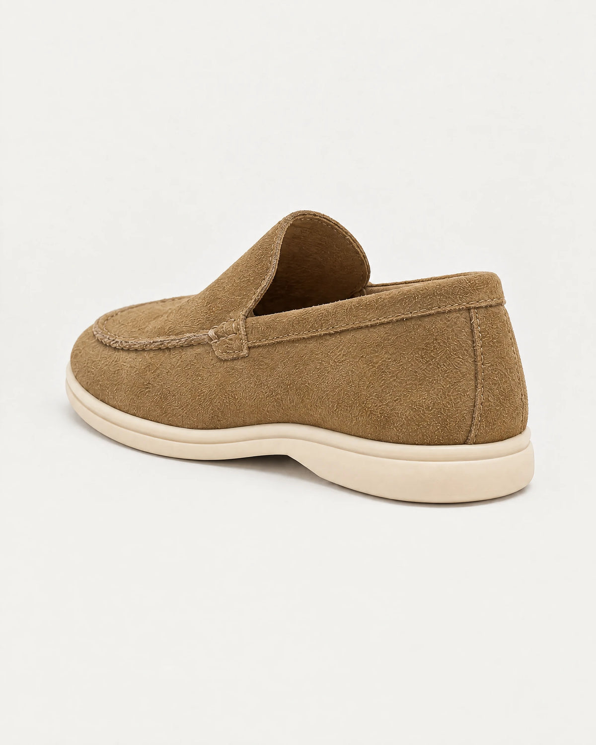 Ravello Men's Suede Loafer in Tabacco, view 5